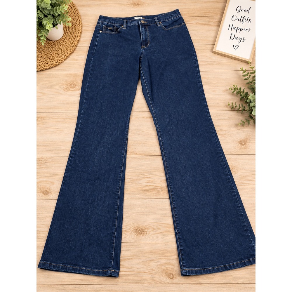 Nine West Women's Jeans Size 10 Blue Solid Cotton Denim Regular
